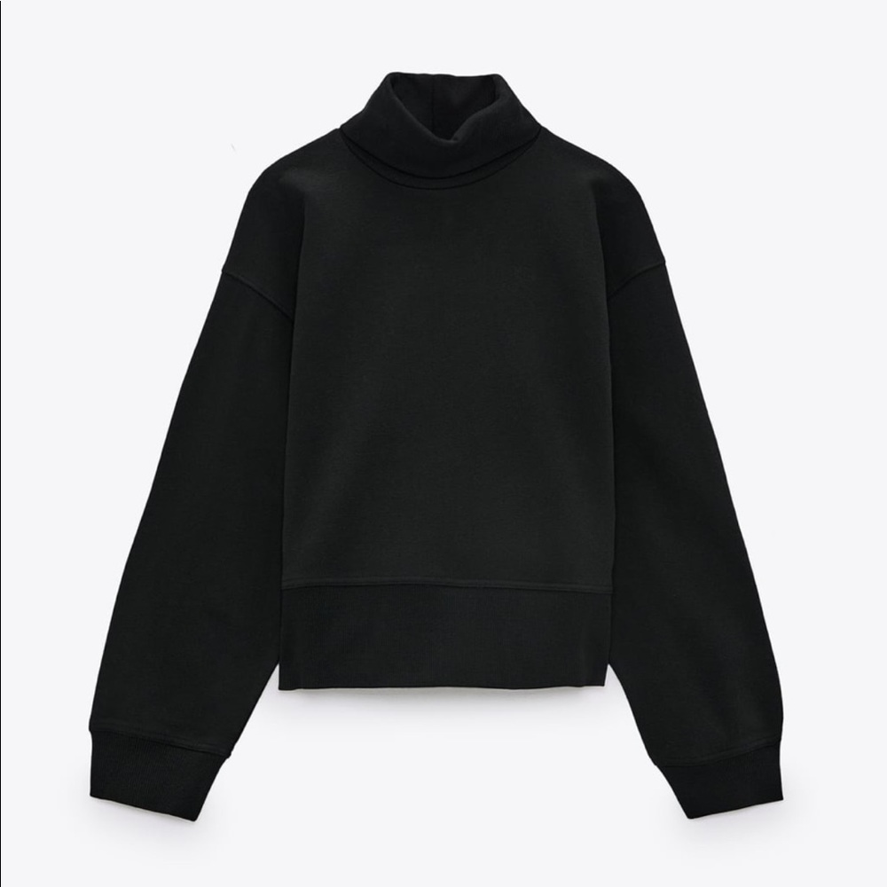 ZARA black turtleneck sweater sweatshirt